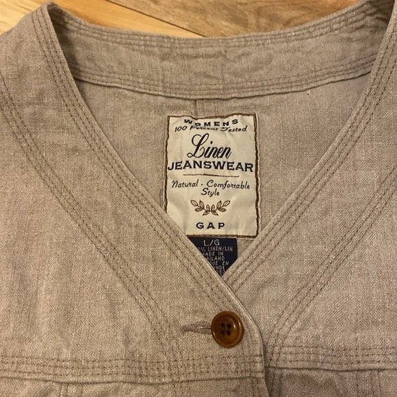 Vintage Gap Linen  Vest reconstructed - Picture 2 of 10